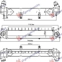 RADIATOR INTERCOOLER 1.0 PETROL (580x108x90)