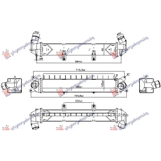 RADIATOR INTERCOOLER 1.0 PETROL (580x108x90)