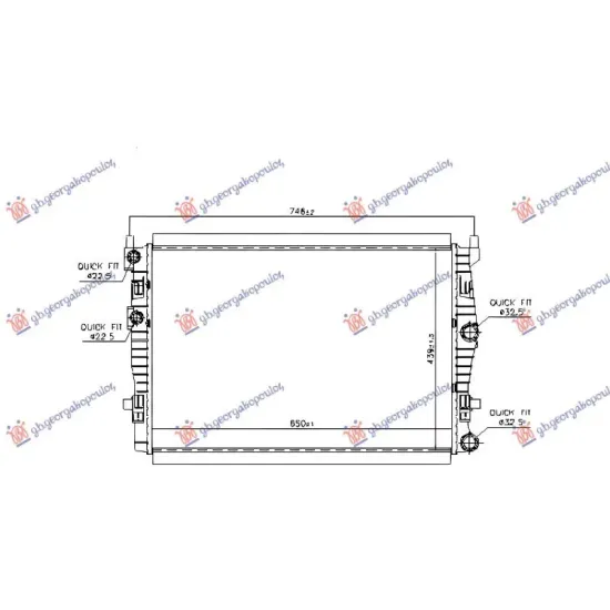 RADIATOR 1.0TFSI PETROL - 2.0TDI DIESEL MANUAL/AUTO (650x438)