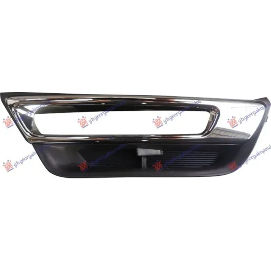 FRONT BUMPER GRILLE BLACK WITH CHROME MOULDING (WITH LED DRL)