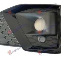 FRONT BUMPER GRILLE WITH BLACK MOULDING (WITH FOG L. HOLE) (S-LINE) (WITH PDS)