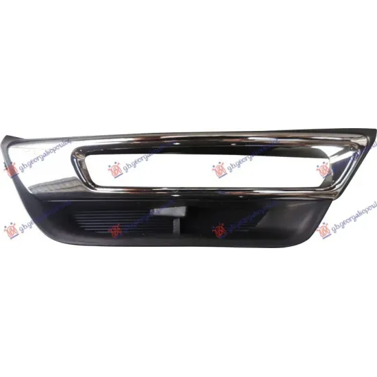 FRONT BUMPER GRILLE BLACK WITH CHROME MOULDING (WITH LED DRL)