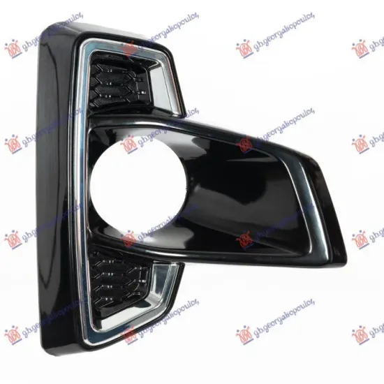 FRONT BUMPER SIDE GRILLE WITH CHROME (WITH FOG LAMP HOLE) 18- (INVINCIBLE)