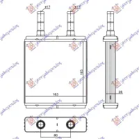 HEATER RADIATOR (B) +/-ΑC (165x163)