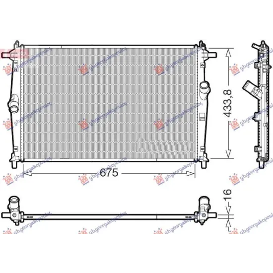 RADIATOR 2.0 PETROL-HYBRID (675x434x16) (KOYO)