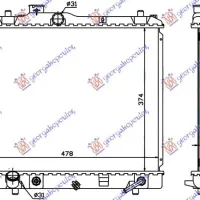 RADIATOR AUTOMATIC (375x500x16) (KOYO)