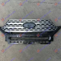 GRILLE BLACK-SILVER WITH 5 CHROME MOULDINGS