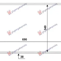 RADIATOR INTERCOOLER 2.2 DIESEL (690x340x38)