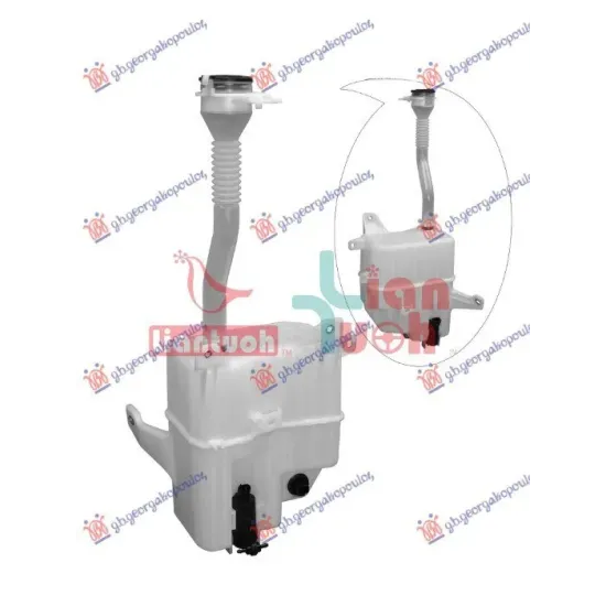 WIPER WASHER TANK (WITH NECK & CAP & MOTOR & HEAD L. WASHER)