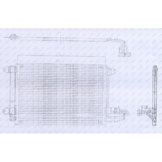 CONDENSER 1.6 16v/FSi-2.0 FSi PETROL - 1.6-1.9-2.0 TDi DIESEL (570x430x16)