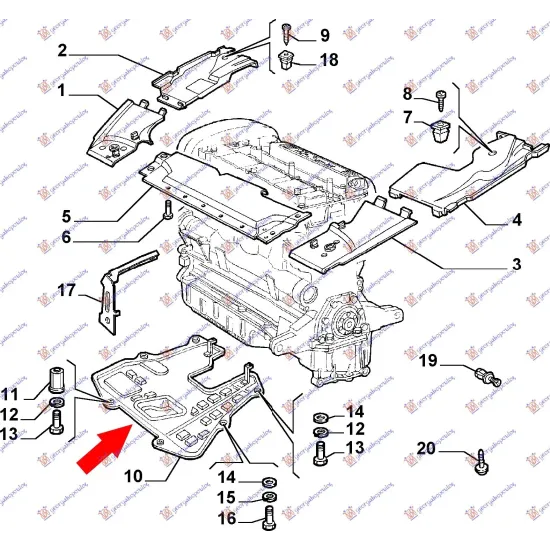 UNDER ENGINE COVER PLASTIC PETROL -03