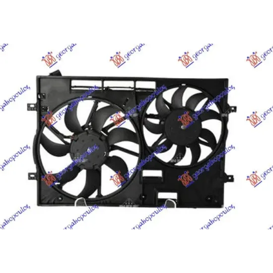 COOLING FAN ASSEMBLY (DOUBLE)2.0 PETROL (370/295mm) (4pin)