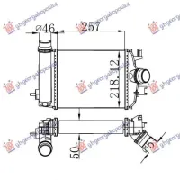 RADIATOR INTERCOOLER 1.3 TCE DIESEL (257x218)