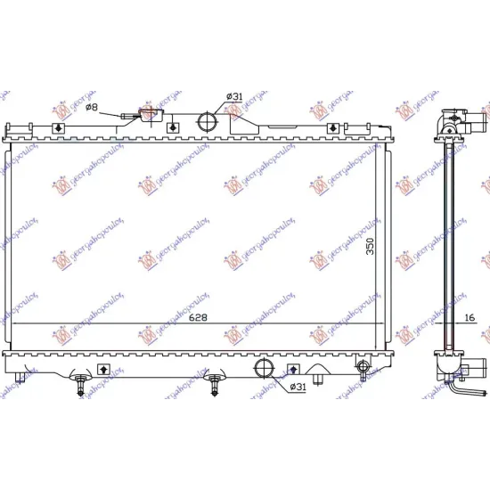 RADIATOR 1.4 BENZINĂ +/-A/C (630x350)