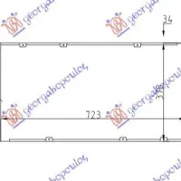 RADIATOR 1.8-2.0-2.5-2.8 BENZINĂ - 1.9-2.4 D/TD - 2.5 TDI DIESEL (720x360x34) (MECANICĂ)