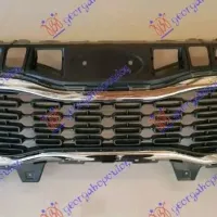 GRILLE MATTE BLACK WITH CHROME FRAME (O)