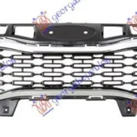 GRILLE MATTE BLACK WITH CHROME FRAME