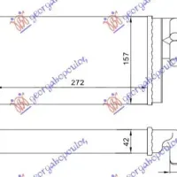 RADIATOR ÎNCĂLZIRE (M) +/-ΑC (275x158) (TUBURI 17 mmm)