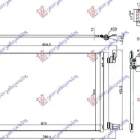 CONDENSOR BENZINĂ/DIESEL PENTRU TOATE MODELELELELE (676x444x12)