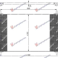 CONDENSER 2.2 JTD DIESEL (708x348x16)