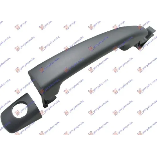 DOOR HANDLE FRONT OUTER BLACK (WITH HOLE)