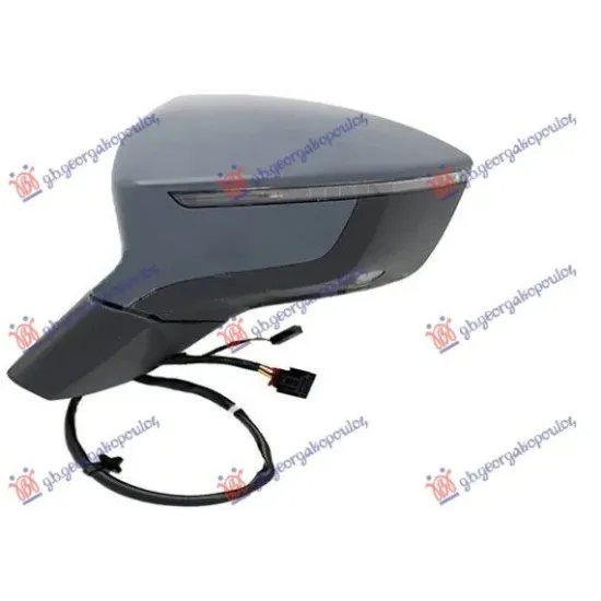 DOOR MIRROR ELECTRIC HEATED FOLDABLE (WITH SIDE L. & FOOT LAMP & SIDE ASSIST) (11pin) (CONVEX GLASS)