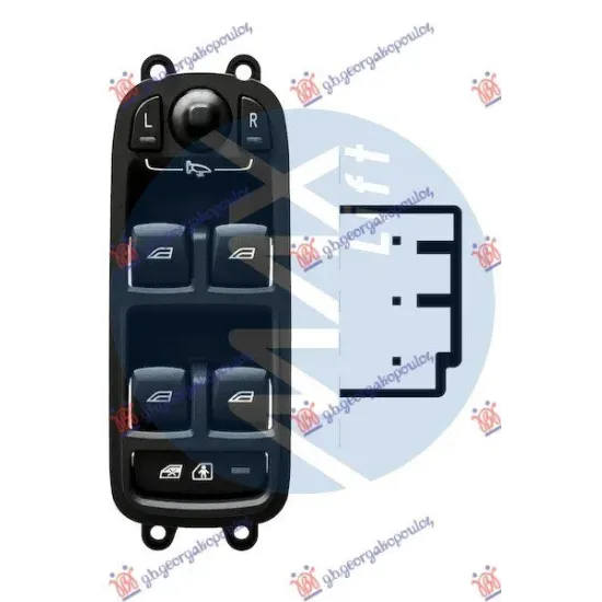 DOOR/MIRROR SWITCH FOLDABLE FRONT (Quatern) (3pin)