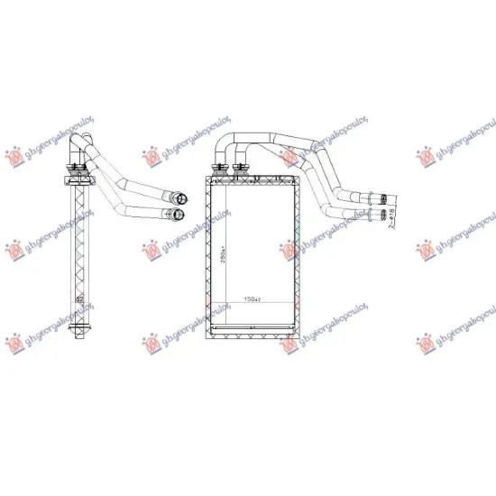 HEATER RADIATOR (250x154x32)