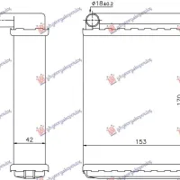 HEATER RADIATOR PETROL-DIESEL +/-AC (170x153) (BACK)