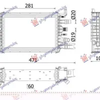 ADDITIONAL RADIATOR 1.5 DIESEL (281x214x60)