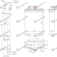 HEATER RADIATOR (M) QUICK FIT (180x157x42)