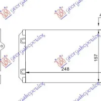 HEATER RADIATOR (M) +/-AC (248x157) -99 BEHR TYPE (WITHOUT PIPES)