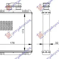 HEATER RADIATOR (B) +/-AC (176x180)