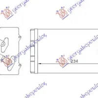 HEATER RADIATOR (M) +/-AC (234x140)