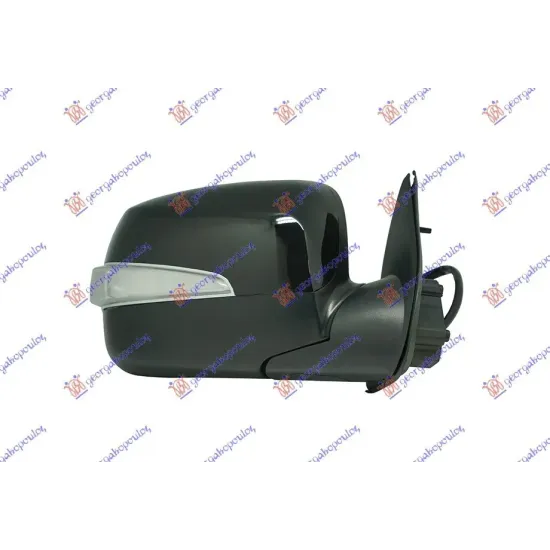 DOOR MIRROR ELECTRIC BLACK (WITH LAMP) (A QUALITY) (CONVEX GLASS)