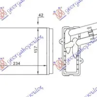 HEATER RADIATOR (M) +/-AC (235x155)