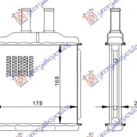 HEATER RADIATOR (B) +/-AC (168x178)