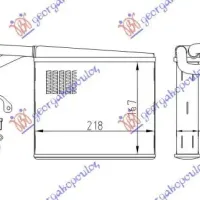 HEATER RADIATOR (B) +/-AC (165x220) VALEO TYPE