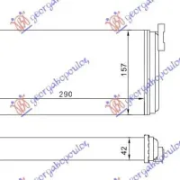 HEATER RADIATOR (M) +/-AC (295x152)
