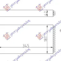 HEATER RADIATOR (M) +/-AC (343x182) VALEO TYPE