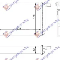 HEATER RADIATOR (M) +/-AC (235x176)