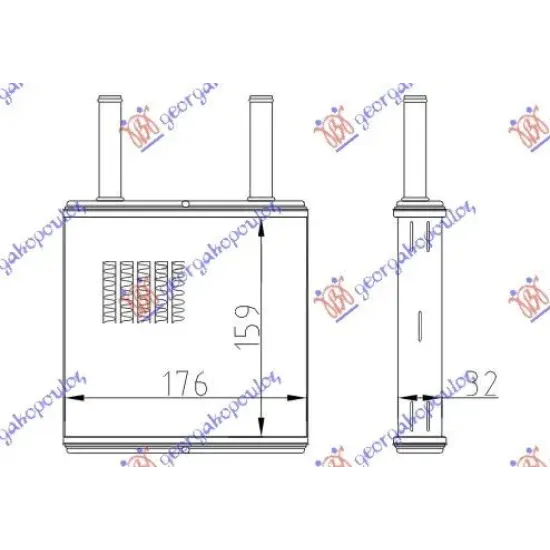 HEATER RADIATOR (B) -AC (140x187)