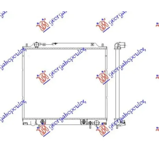 RADIATOR 2.4 BENZ-2.5 T.D. (50x59,5x27)K.K