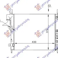 RADIATOR 1,2i M/A -A/C (43x37,7)