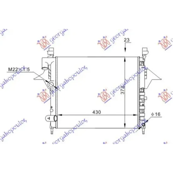 RADIATOR 1,2i M/A -A/C (43x37,7)