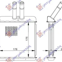 HEATER RADIATOR (B) +/-AC (175x178)