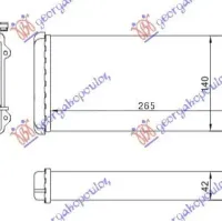 HEATER RADIATOR (M) +/-AC (265x140) -87