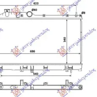 RADIATOR 2.0-2.5 BENZ (34x68,5x16)