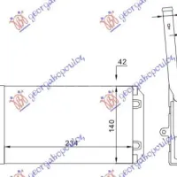 HEATER RADIATOR (M) +/-AC (234x140)