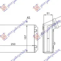 HEATER RADIATOR (M) -AC (245x156)